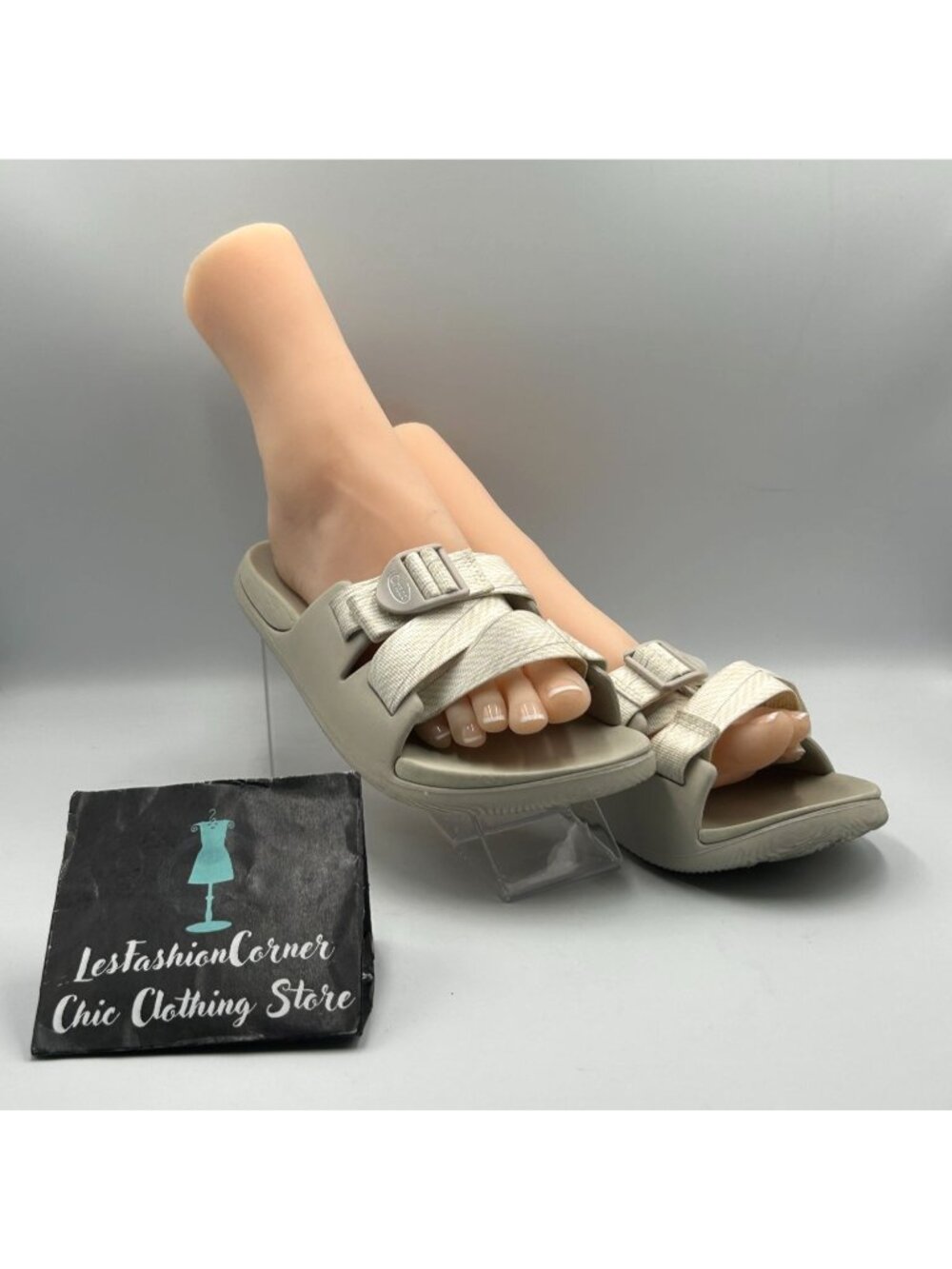 Chaco Women's Beige Chillos Slide Adjustable Straps Size 9 3360 - Picture 12 of 16